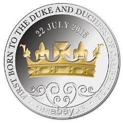 Nouvelle-zélande 2013 Silver Proof Coin Royal Baby Prince George De Cambridge