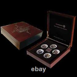 Nouvelle-zélande 2013 Silver Proof Coin Set- Hobbit Coins Désolation De Smaug
