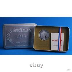 Nouvelle-zélande- 2014- 1 Oz Silver Proof Coin 1914 L'annonce De La Guerre