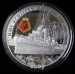Nouvelle-zélande 2014 1 Oz Silver Proof Coin- Hms Achille Navire