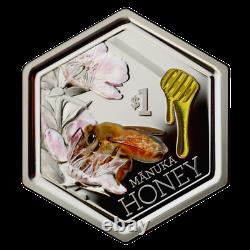 Nouvelle-zélande 2018 1 Oz Silver Proof Coin- Manuka Honey Bee