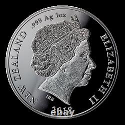 Nouvelle-zélande 2018 1 Oz Silver Proof Dollar Coin Sperm Whale Coin