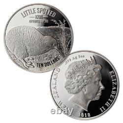 Nouvelle-zélande 2018 5 Oz Silver Proof Coin Kiwi Proof! Dépense 500
