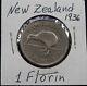 Nouvelle-zélande, Très Rare 1 Florin 1936, Km# 4, Xf Circ Vieille Pièce D'argent, Lot #156