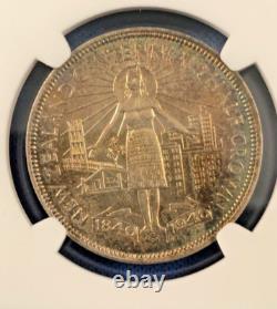 PRIX RÉDUIT ! 1940 Nouvelle-Zélande CENT Demi Couronne KM-14, NGC MS63 tonifié arc-en-ciel