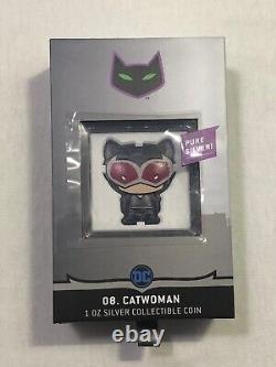 Pièce Chibi Catwoman de DC Comics de la Monnaie de Nouvelle-Zélande 1 oz d'Argent Pur