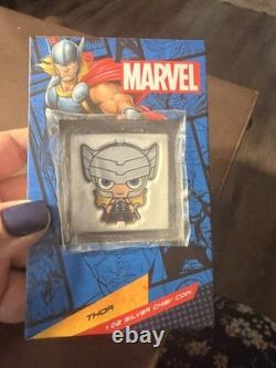 Pièce Chibi Thor Marvel 2023 de la New Zealand Mint, 1 oz d’argent fin 999, n° 903/1800