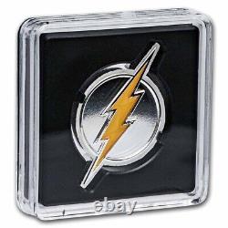 Pièce d'argent d'une once Niue 2021 2 $ Héros DC THE FLASH Emblème