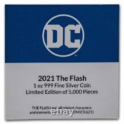 Pièce d'argent d'une once Niue 2021 2 $ Héros DC THE FLASH Emblème