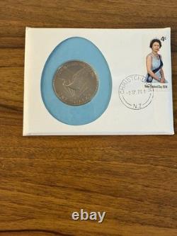 Pièce d'argent de 1 $ du Jour de la Nouvelle-Zélande 1974 Héron Blanc Kotuku Certifiée Originale