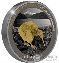 Pièce d'argent de 2 oz dorée KIWI 2$ Nouvelle-Zélande 2024