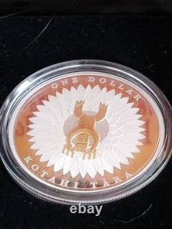 Pièce d’argent kotahi tara d’art maori