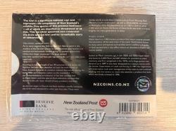 Pièce de 1 dollar néo-zélandaise Kiwi en argent de 1 oz 2018 sur carte