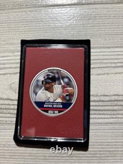 Pièce de collection MLB Agoro 2025 en argent proof 1 oz Rafael Devers Ruby 50/100