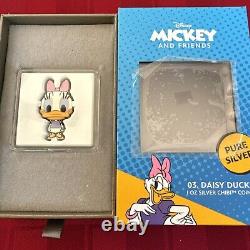 Pièce de monnaie Chibi en argent Daisy Duck Nouvelle-Zélande Niue Disney Classic 0441/2000