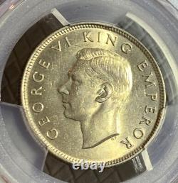 Pièce de monnaie en argent Florin de Nouvelle-Zélande 1943 Pcgs Ms62
