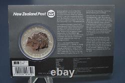 Pièce de monnaie en argent Kiwi de 1 once de Nouvelle-Zélande de 2011 sur carte