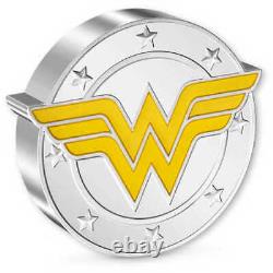 Pièce de monnaie en argent de 1 oz de preuve avec le logo de Wonder Woman de DC Comics 2022 Niue SKUOPC80