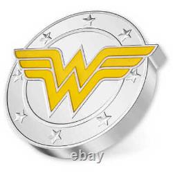 Pièce de monnaie en argent de 1 oz de preuve avec le logo de Wonder Woman de DC Comics 2022 Niue SKUOPC80