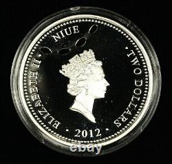 Pièce de monnaie en argent fin de la Monnaie de Nouvelle-Zélande de 2012, 99,99% d'argent, 1 once, requin blanc de Niue.