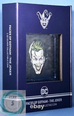 Pièce de monnaie en argent pur de 1 once Joker Faces of Gotham Proof de Niue de 2 $ en 2022