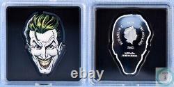 Pièce de monnaie en argent pur de 1 once Joker Faces of Gotham Proof de Niue de 2 $ en 2022