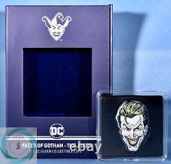 Pièce de monnaie en argent pur de 1 once Joker Faces of Gotham Proof de Niue de 2 $ en 2022