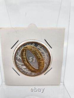 Pièce de monnaie en argent sterling 925 de 1 oz du Seigneur des Anneaux de 2003, preuve d'argent de la Nouvelle-Zélande