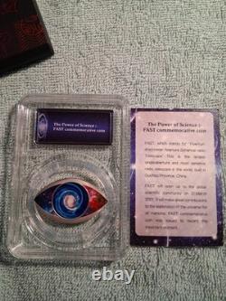 Pièce de preuve colorisée en argent, forme Sky-Eye, Niue 2021, édition limitée 1 sur 1 500