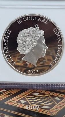 Pièce de preuve en argent 1 oz Senjutsu Iron Maiden des îles Cook 2022, classée NGC PF69 Ultra Cameo