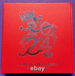 Pièce dragon colorisée en argent de 3 oz de Nouvelle-Zélande 2024