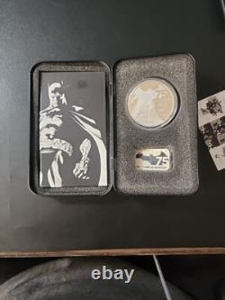 Pièce en argent 999 de 2 oz. $5 NOUVEAU - BATMAN 75e ANNIVERSAIRE 2014 NIUE RARE