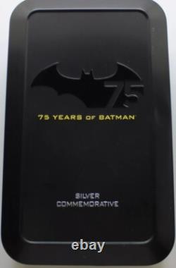 Pièce en argent 999 de 2 oz. $5 NOUVEAU - BATMAN 75e ANNIVERSAIRE 2014 NIUE RARE