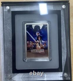 Pièce en argent Proof 1 oz Star Wars Retour du Jedi 2017 avec certificat d'authenticité et présentoir