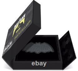 Pièce en argent antique de 1 oz en forme du logo Batman de 1966, New Zealand Mint DC, nouvelle édition 2024