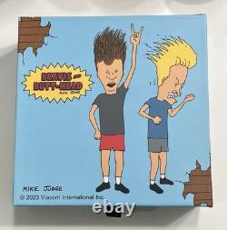 Pièce en argent colorisée Butthead 1 oz 999, 30e anniversaire de Beavis and Butt-Head 2023, patinée