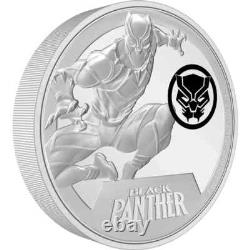 Pièce en argent colorisée de 3 oz Marvel Black Panther de la Monnaie de Nouvelle-Zélande 2023