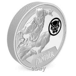 Pièce en argent colorisée de 3 oz Marvel Black Panther de la Monnaie de Nouvelle-Zélande 2023