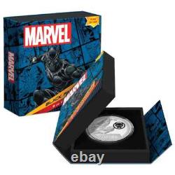 Pièce en argent colorisée de 3 oz Marvel Black Panther de la Monnaie de Nouvelle-Zélande 2023
