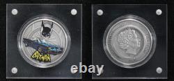 Pièce en argent de 1 $ de Niue 2021 Batman 1966 Batmobile Monnaie de Nouvelle-Zélande 4ISO