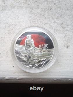 Pièce en argent de 1 oz 2022 Proof Mars de Phobos. Argent fin 39. Très limitée