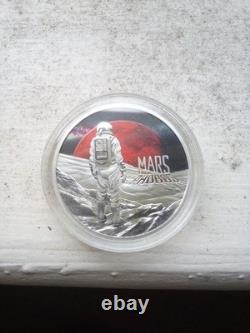 Pièce en argent de 1 oz 2022 Proof Mars de Phobos. Argent fin 39. Très limitée