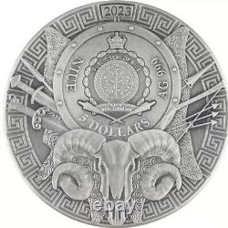 Pièce en argent de 2 oz 'Argonautes du navire Argo' 5$ Niue 2023 Tirage 300