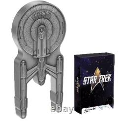 Pièce en argent de 3 oz U. S. S. Enterprise NCC-1701 Star Trek Niue 2024