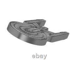 Pièce en argent de 3 oz U. S. S. Enterprise NCC-1701 Star Trek Niue 2024