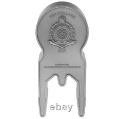 Pièce en argent de 3 oz U. S. S. Enterprise NCC-1701 Star Trek Niue 2024