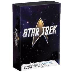 Pièce en argent de 3 oz U. S. S. Enterprise NCC-1701 Star Trek Niue 2024