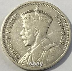 Pièce en argent de 3 pence de Nouvelle-Zélande 1935 KM-1 DATE CLÉ