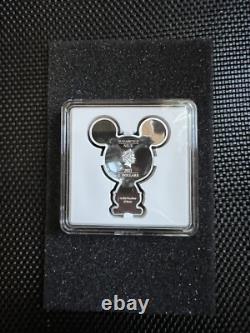 Pièce en argent fin Mickey Mouse Chibi 1 oz. 999 Monnaie de Nouvelle-Zélande Pièce en argent Disney