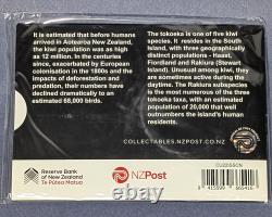 Pièce spécimen Kiwi en argent de 1 once 2023 Nouvelle-Zélande 1 $ OGP / carton rigide